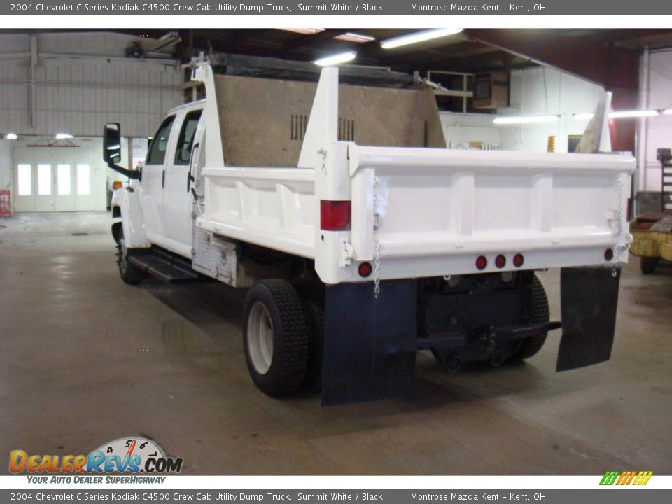 2004 Chevrolet C Series Kodiak C4500 Crew Cab Utility Dump Truck Summit White / Black Photo #6