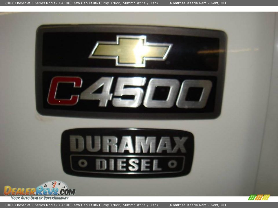 2004 Chevrolet C Series Kodiak C4500 Crew Cab Utility Dump Truck Summit White / Black Photo #9