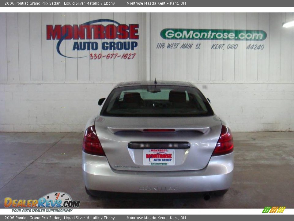 2006 Pontiac Grand Prix Sedan Liquid Silver Metallic / Ebony Photo #26
