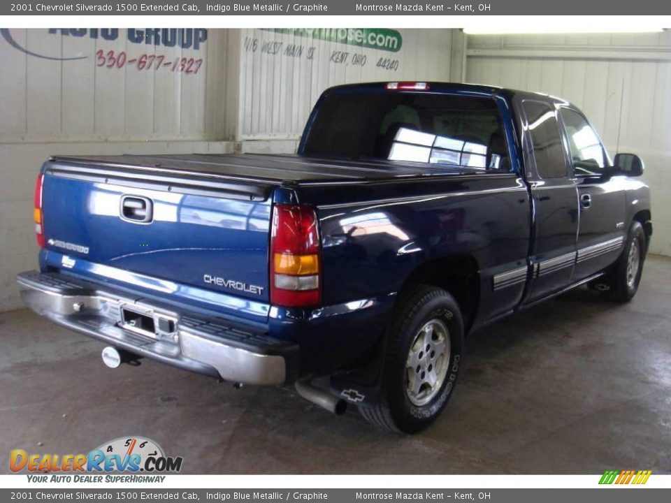 2001 Chevrolet Silverado 1500 Extended Cab Indigo Blue Metallic / Graphite Photo #4