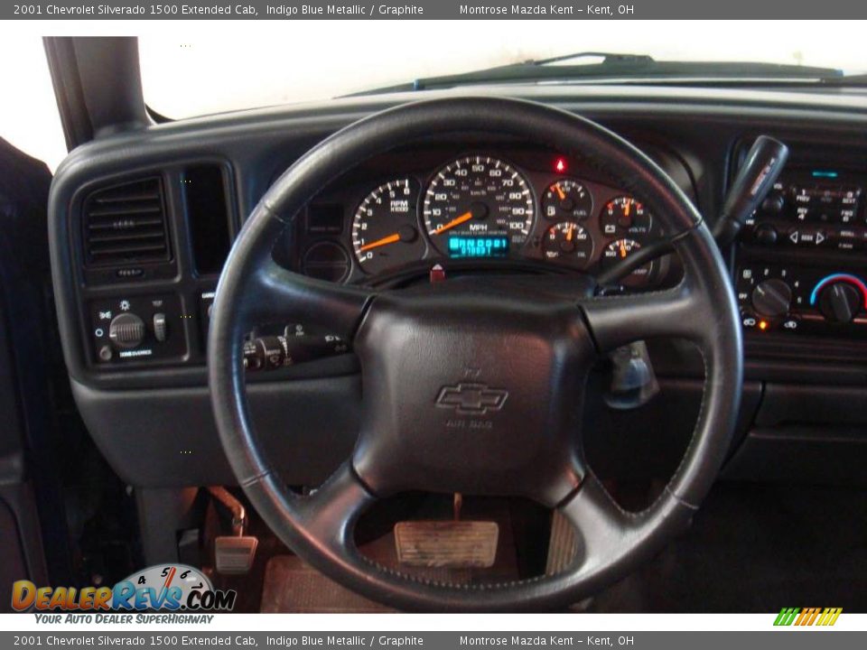 2001 Chevrolet Silverado 1500 Extended Cab Indigo Blue Metallic / Graphite Photo #7