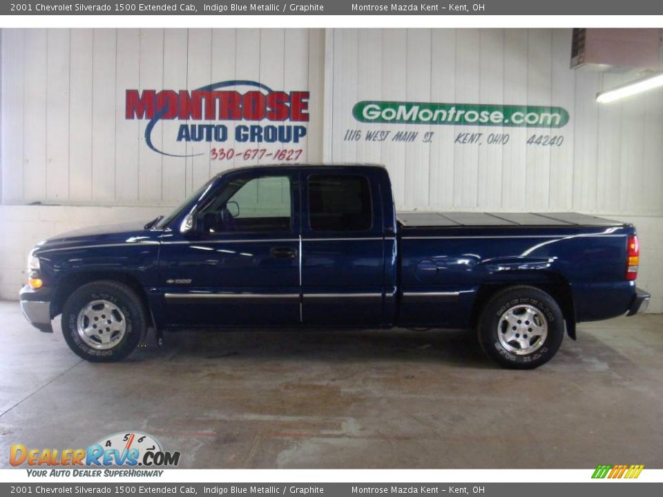 2001 Chevrolet Silverado 1500 Extended Cab Indigo Blue Metallic / Graphite Photo #20