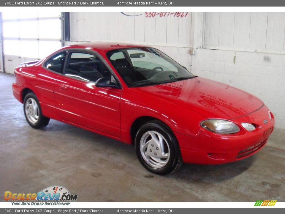 2001 Ford Escort ZX2 Coupe Bright Red / Dark Charcoal Photo #3