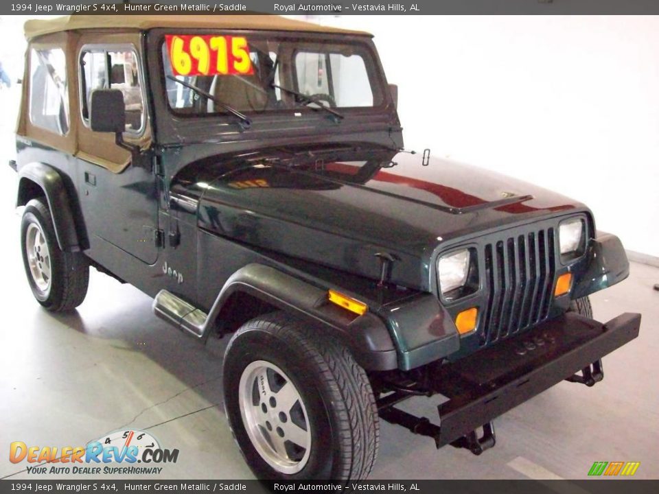 1994 Jeep Wrangler S 4x4 Hunter Green Metallic / Saddle Photo #1