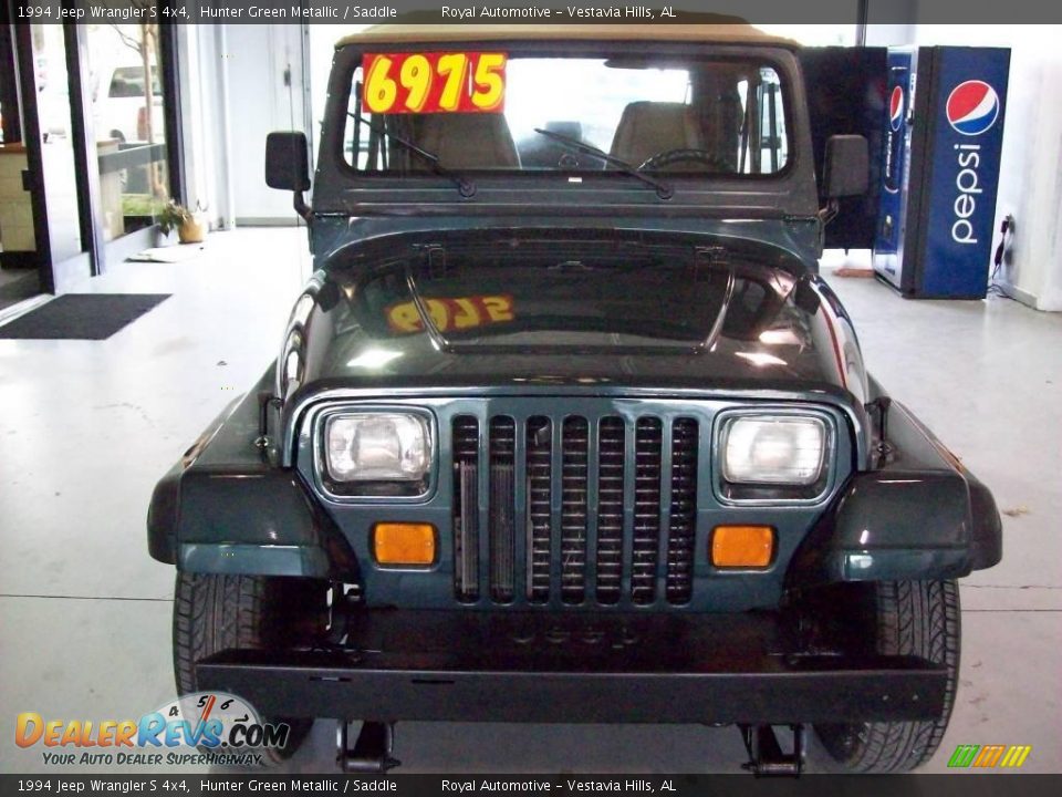 1994 Jeep Wrangler S 4x4 Hunter Green Metallic / Saddle Photo #2