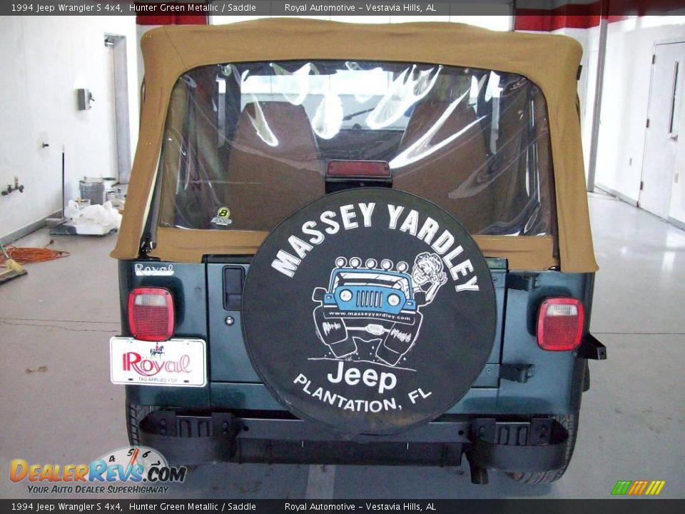1994 Jeep Wrangler S 4x4 Hunter Green Metallic / Saddle Photo #5