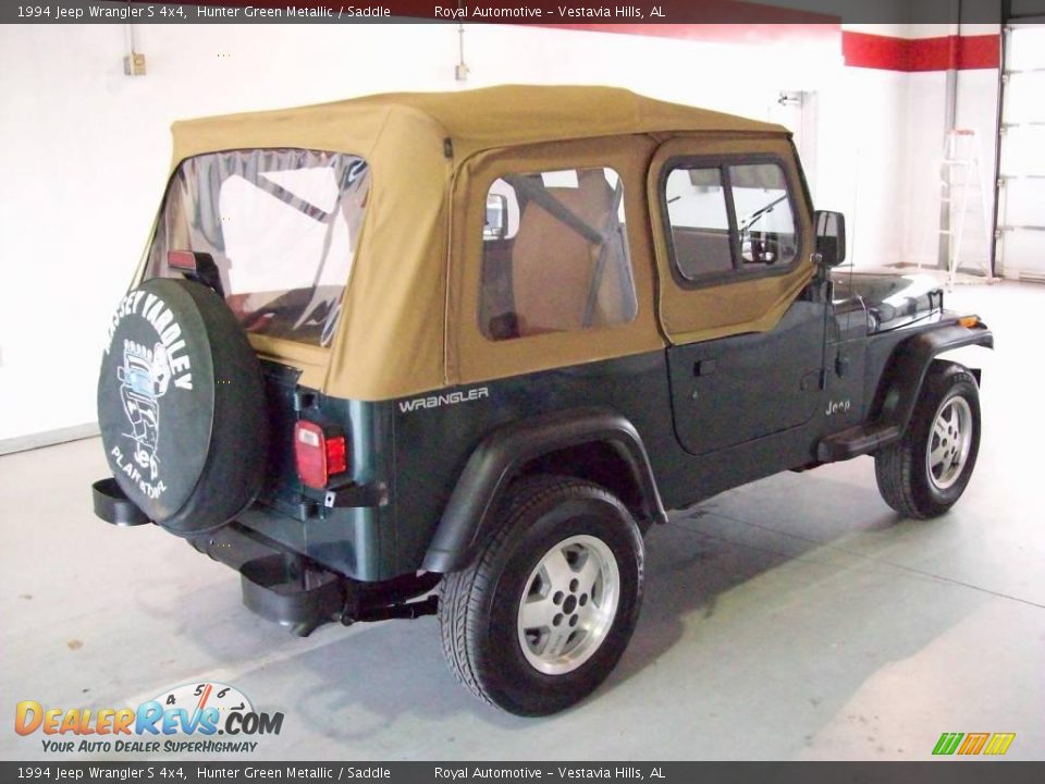 1994 Jeep Wrangler S 4x4 Hunter Green Metallic / Saddle Photo #6