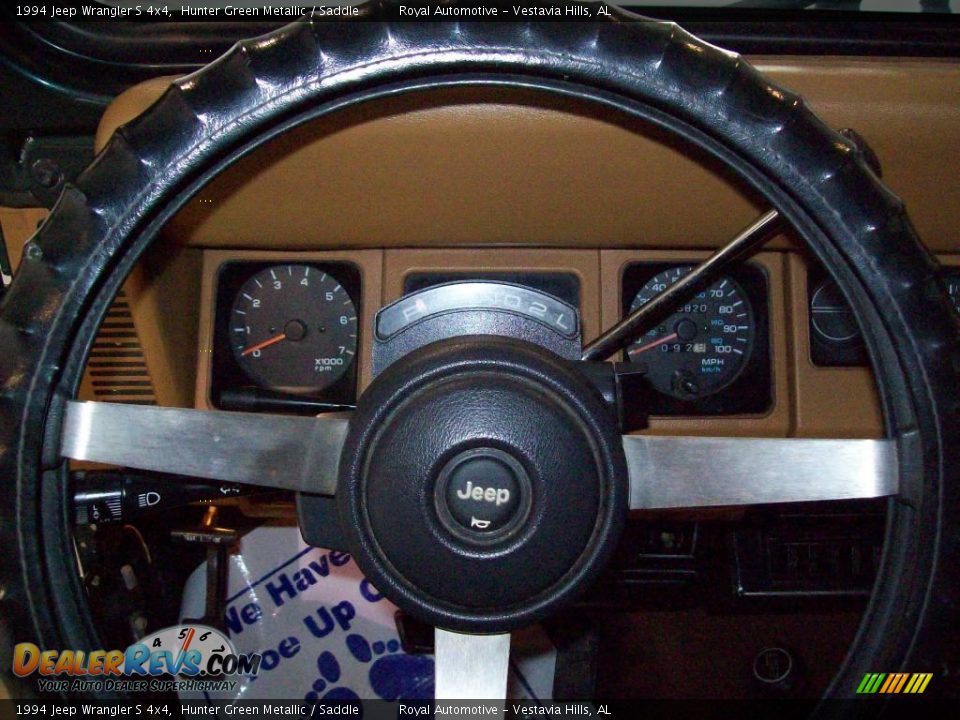 1994 Jeep Wrangler S 4x4 Hunter Green Metallic / Saddle Photo #14