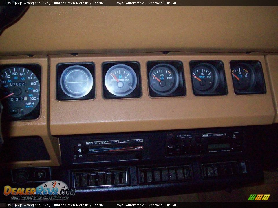 1994 Jeep Wrangler S 4x4 Hunter Green Metallic / Saddle Photo #16