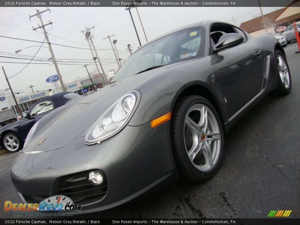 2010 Porsche Cayman Meteor Grey Metallic / Black Photo #2