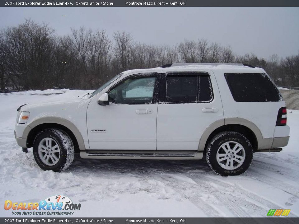 2007 Ford Explorer Eddie Bauer 4x4 Oxford White / Stone Photo #2