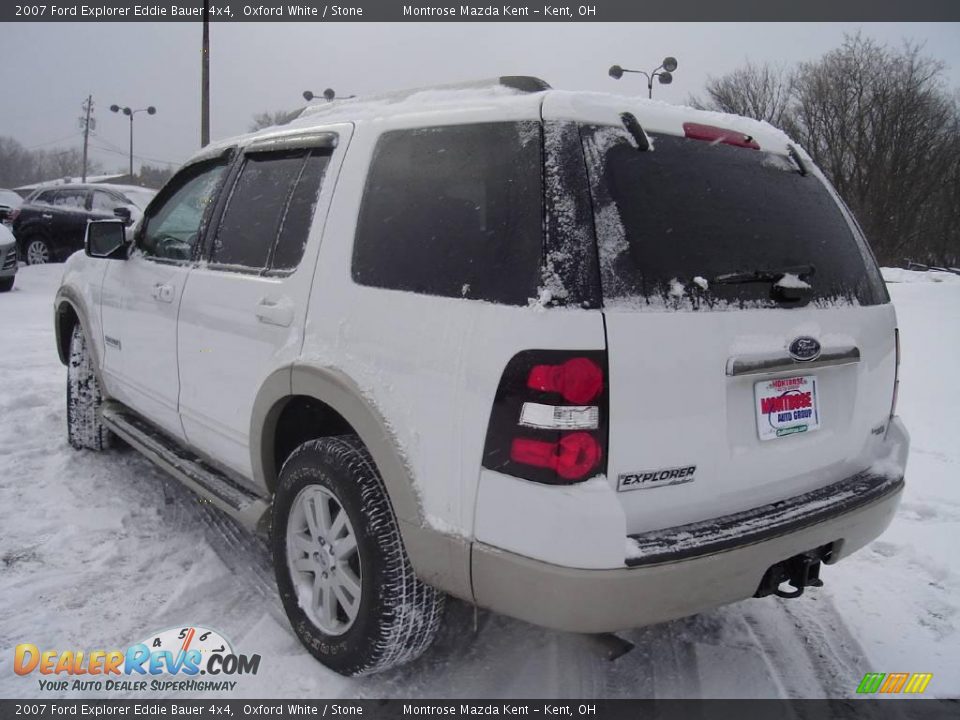 2007 Ford Explorer Eddie Bauer 4x4 Oxford White / Stone Photo #3