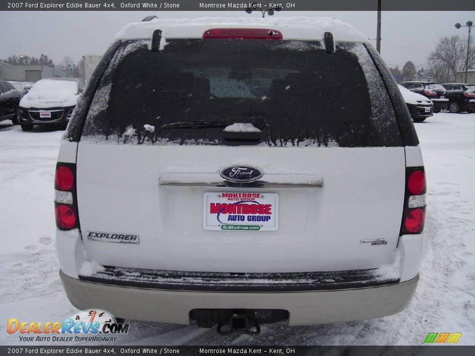 2007 Ford Explorer Eddie Bauer 4x4 Oxford White / Stone Photo #4