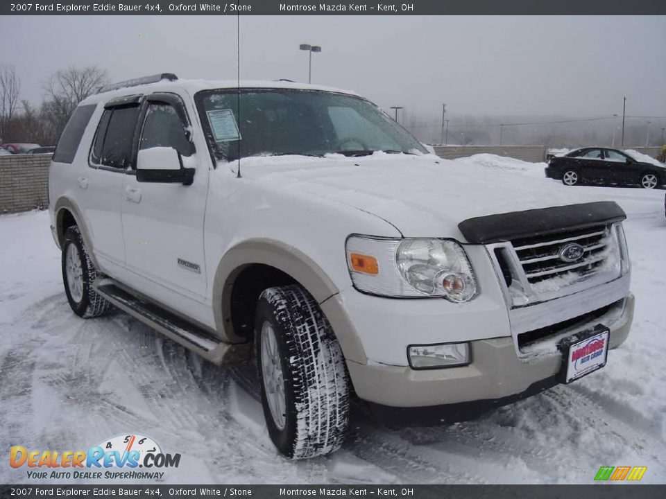 2007 Ford Explorer Eddie Bauer 4x4 Oxford White / Stone Photo #7