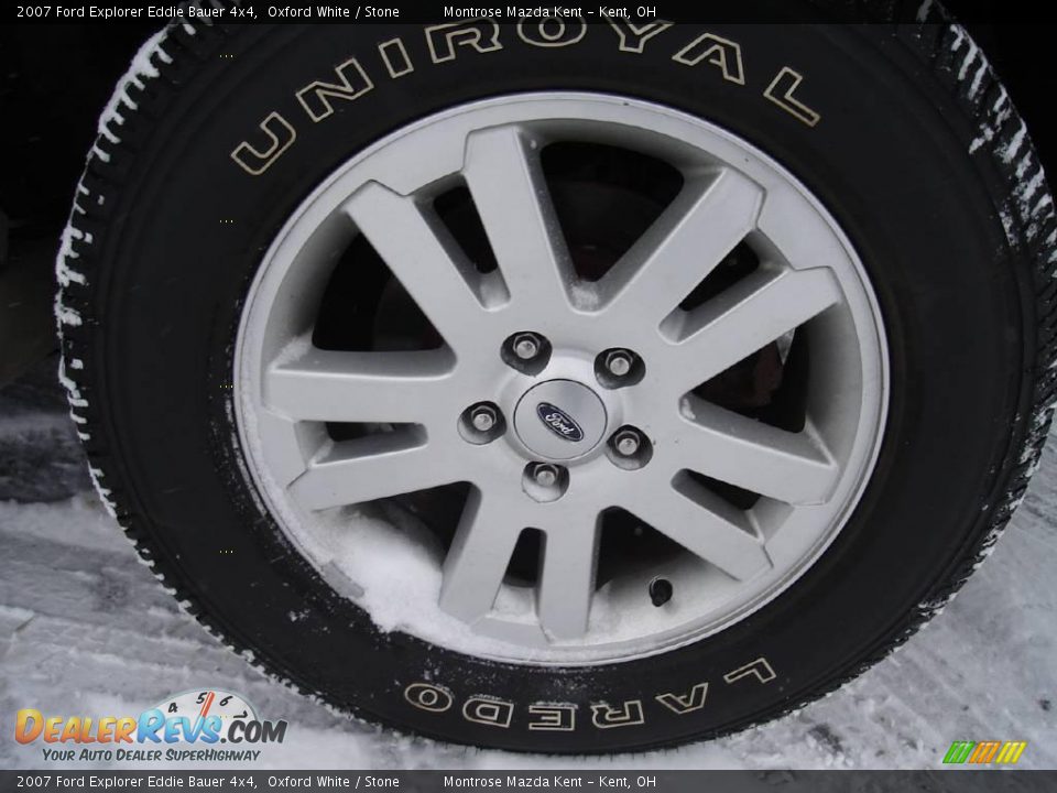 2007 Ford Explorer Eddie Bauer 4x4 Oxford White / Stone Photo #11
