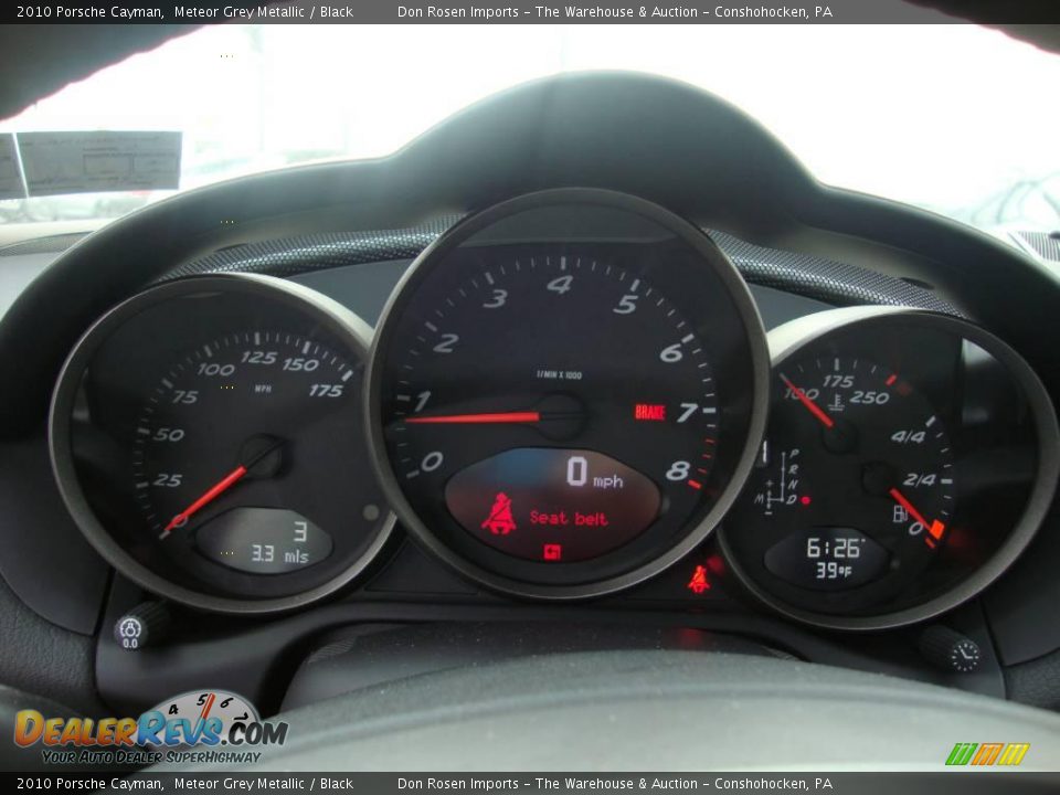 2010 Porsche Cayman Meteor Grey Metallic / Black Photo #32
