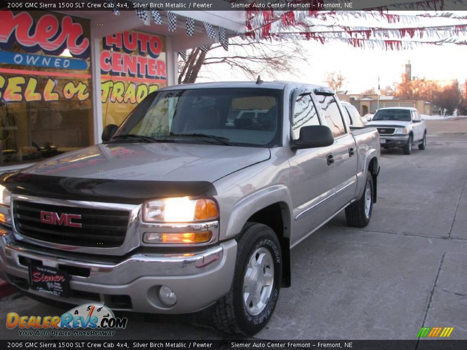 2006 GMC Sierra 1500 SLT Crew Cab 4x4 Silver Birch Metallic / Pewter Photo #3