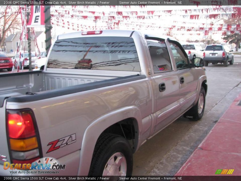 2006 GMC Sierra 1500 SLT Crew Cab 4x4 Silver Birch Metallic / Pewter Photo #4