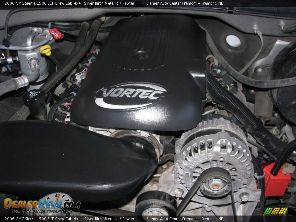 2006 GMC Sierra 1500 SLT Crew Cab 4x4 Silver Birch Metallic / Pewter Photo #10