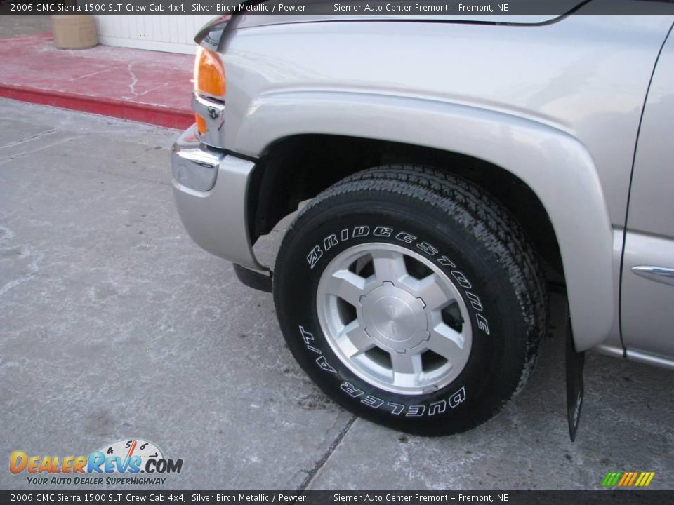 2006 GMC Sierra 1500 SLT Crew Cab 4x4 Silver Birch Metallic / Pewter Photo #14