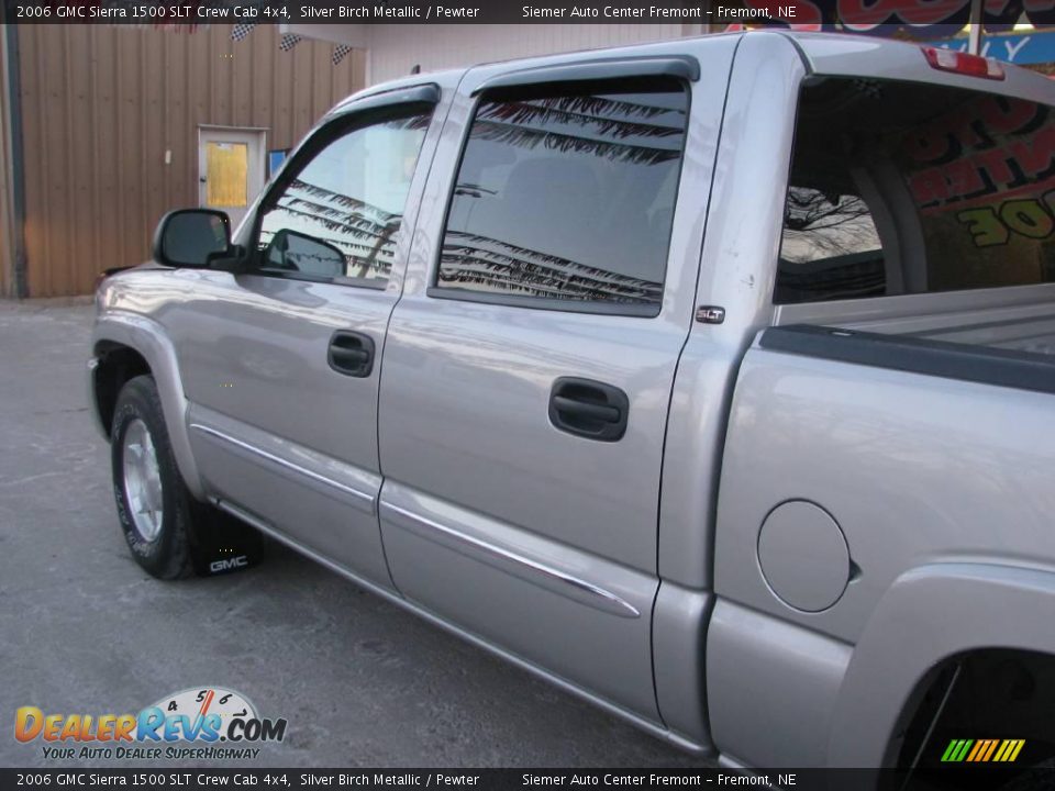 2006 GMC Sierra 1500 SLT Crew Cab 4x4 Silver Birch Metallic / Pewter Photo #26