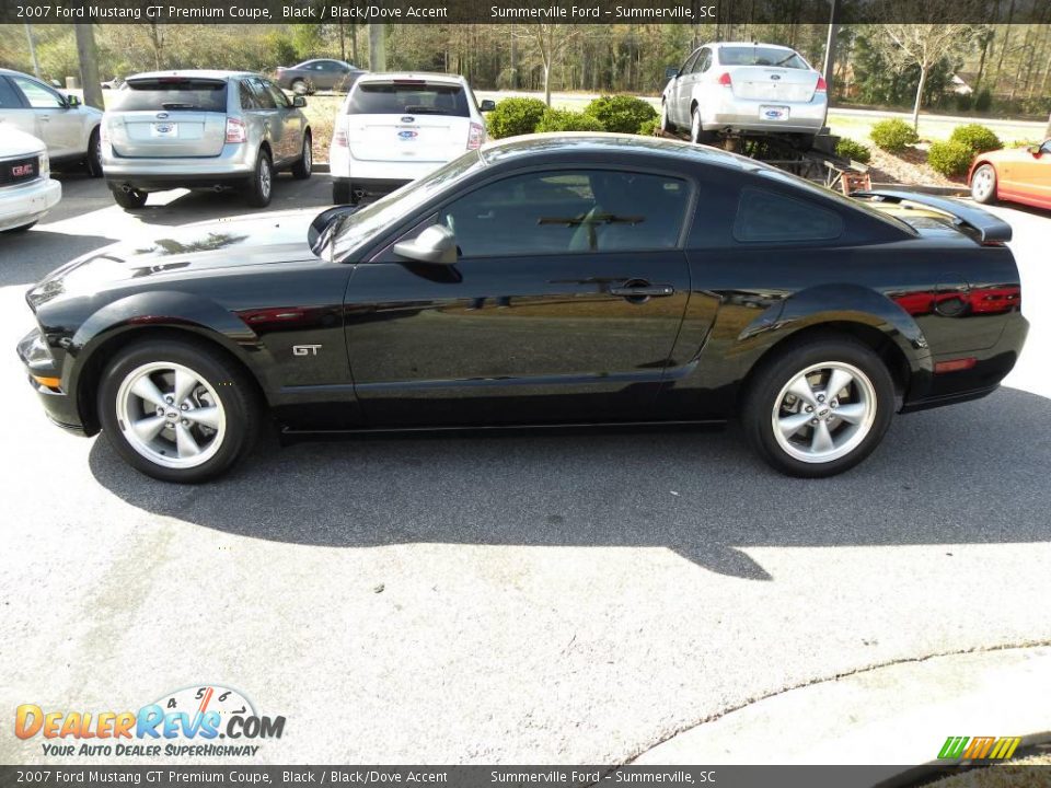 2007 Ford Mustang GT Premium Coupe Black / Black/Dove Accent Photo #2