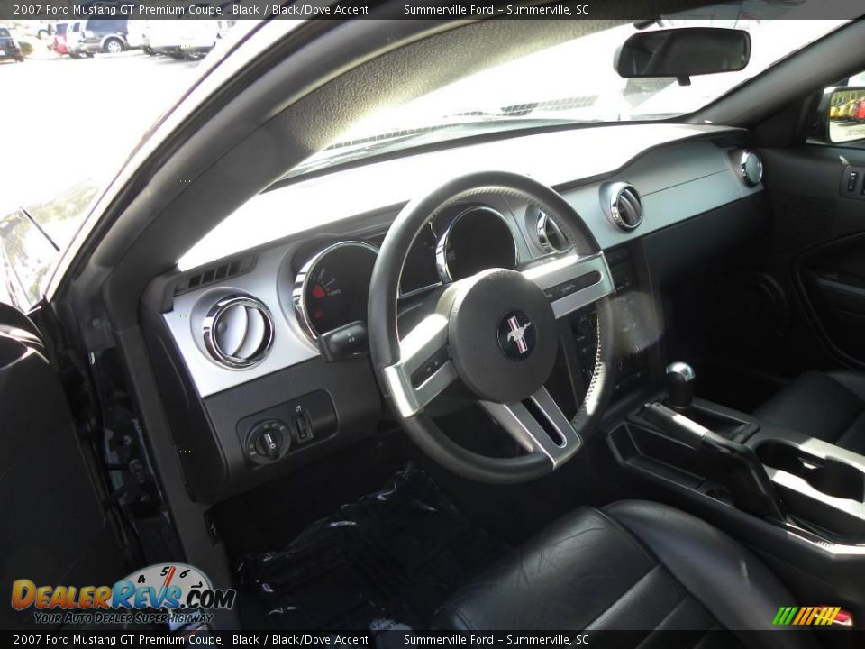 2007 Ford Mustang GT Premium Coupe Black / Black/Dove Accent Photo #3