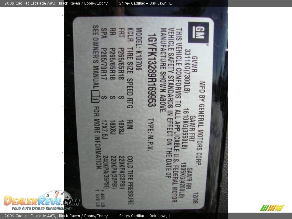 2009 Cadillac Escalade AWD Black Raven / Ebony/Ebony Photo #16