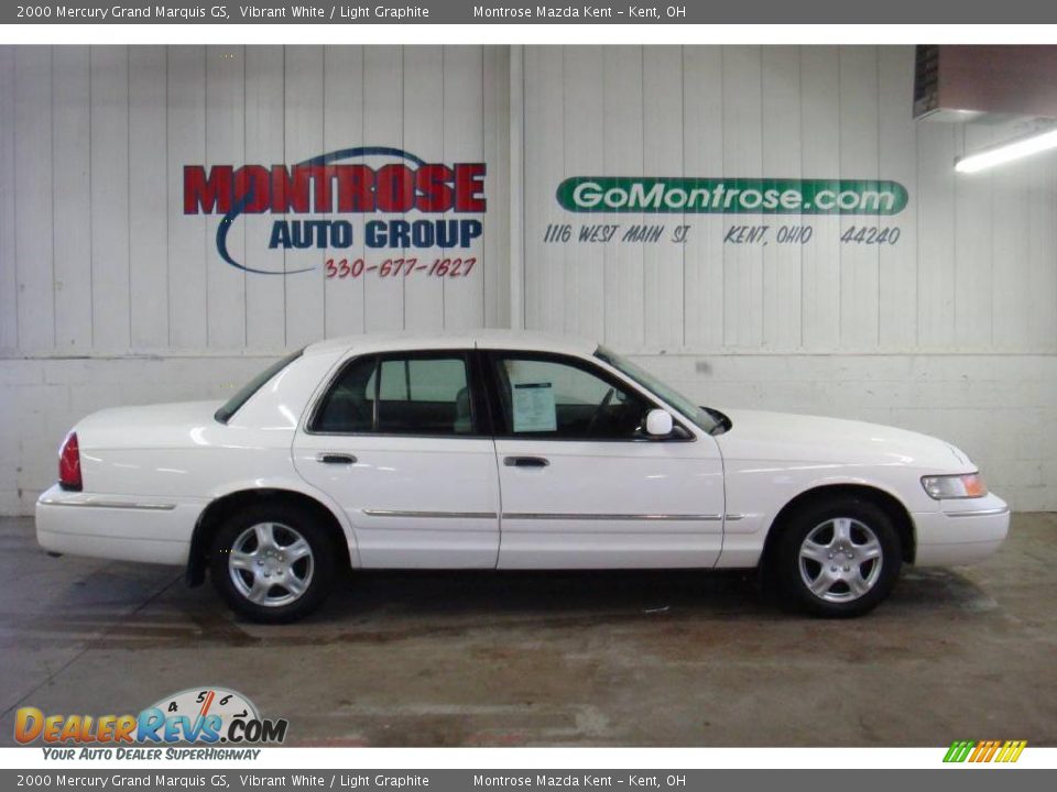 2000 Mercury Grand Marquis GS Vibrant White / Light Graphite Photo #1