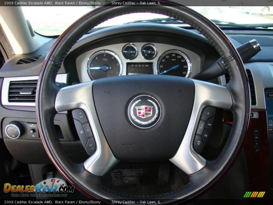 2009 Cadillac Escalade AWD Black Raven / Ebony/Ebony Photo #17