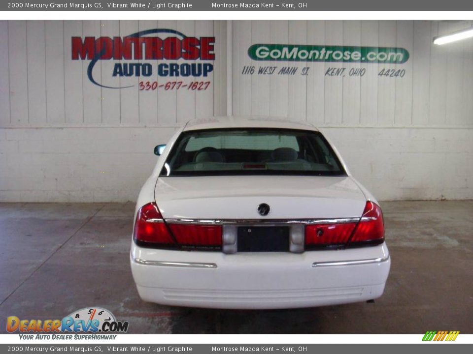 2000 Mercury Grand Marquis GS Vibrant White / Light Graphite Photo #7