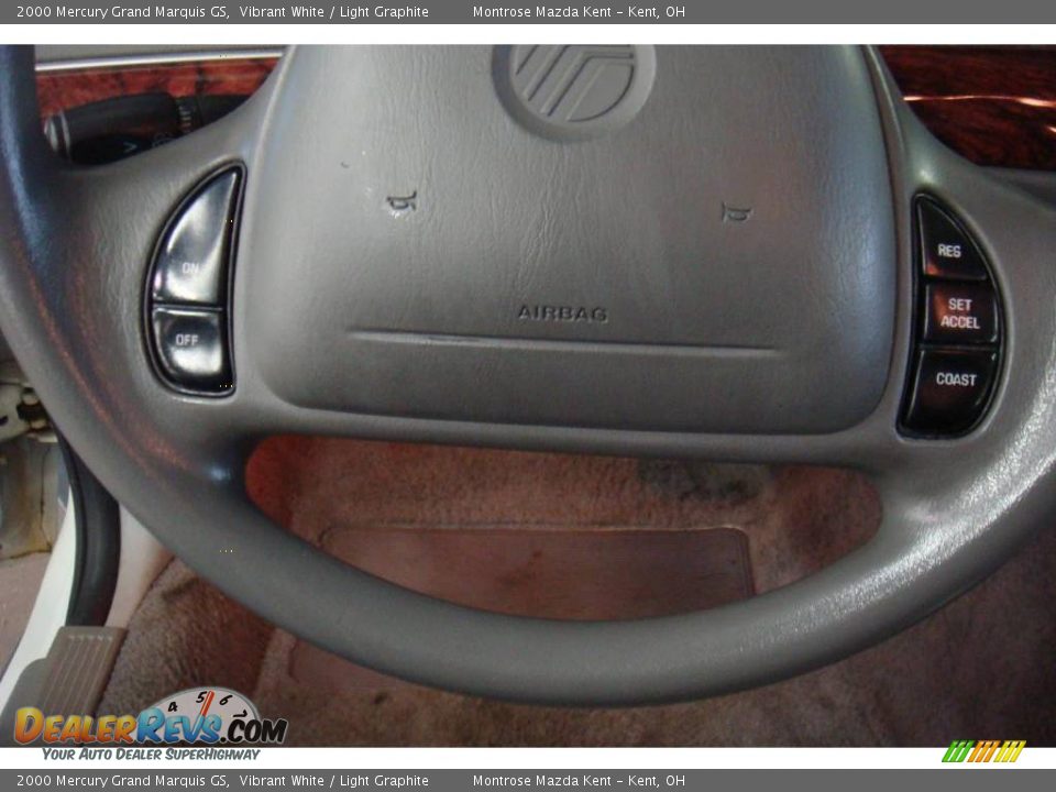 2000 Mercury Grand Marquis GS Vibrant White / Light Graphite Photo #20