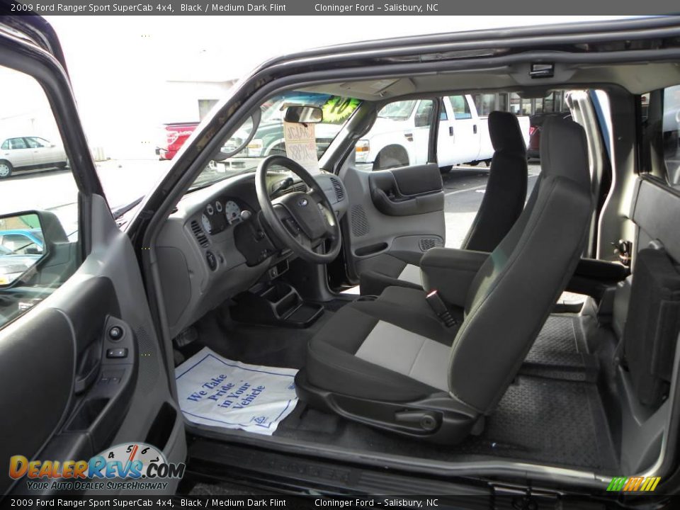 2009 Ford Ranger Sport SuperCab 4x4 Black / Medium Dark Flint Photo #5