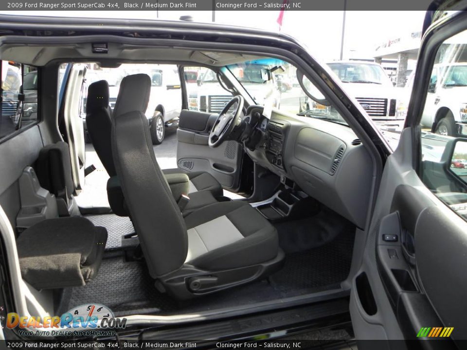 2009 Ford Ranger Sport SuperCab 4x4 Black / Medium Dark Flint Photo #7