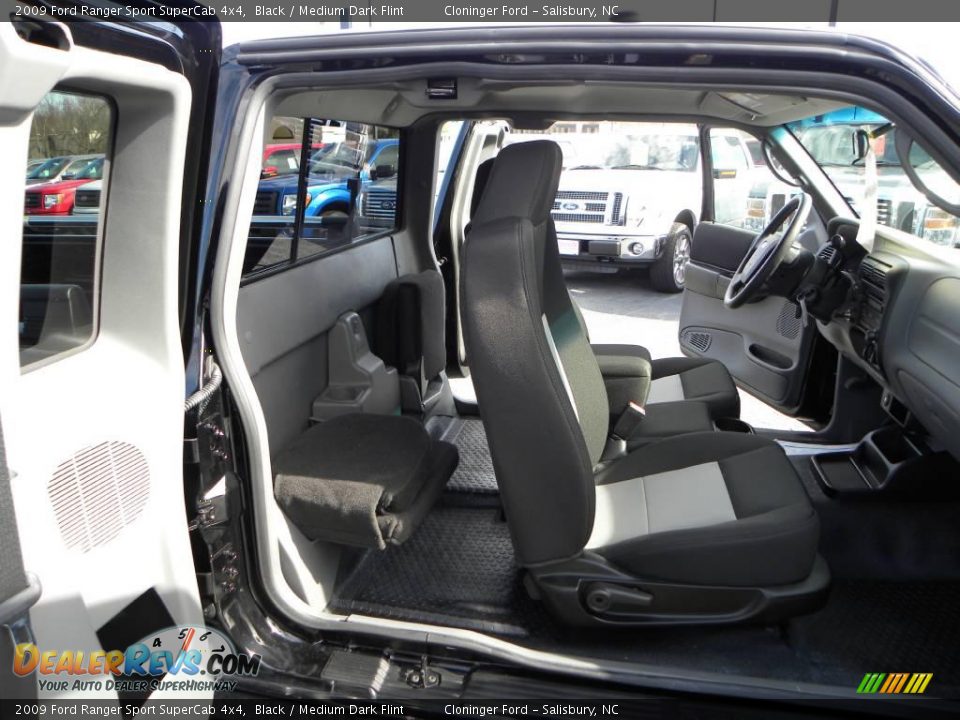 2009 Ford Ranger Sport SuperCab 4x4 Black / Medium Dark Flint Photo #8