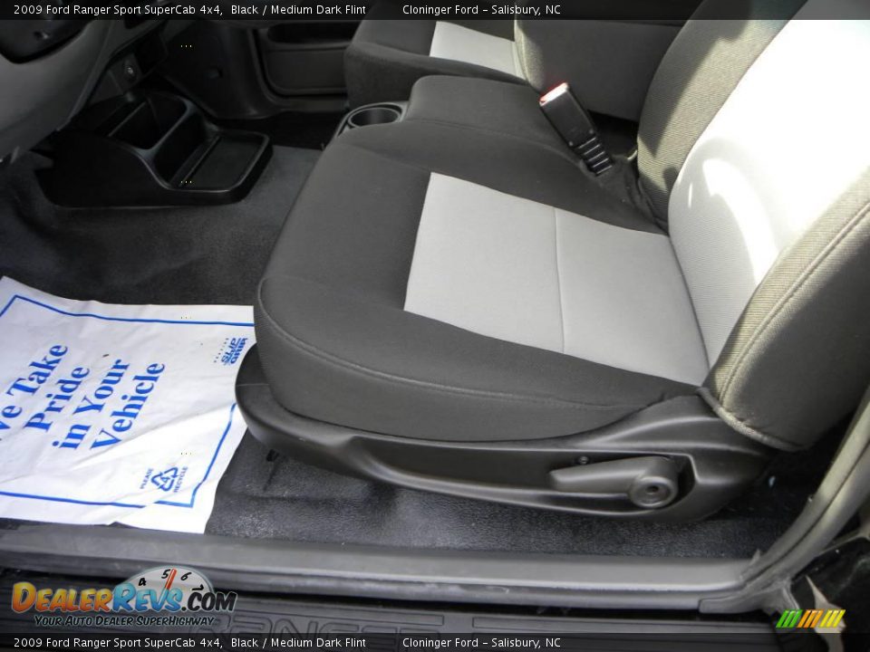 2009 Ford Ranger Sport SuperCab 4x4 Black / Medium Dark Flint Photo #13