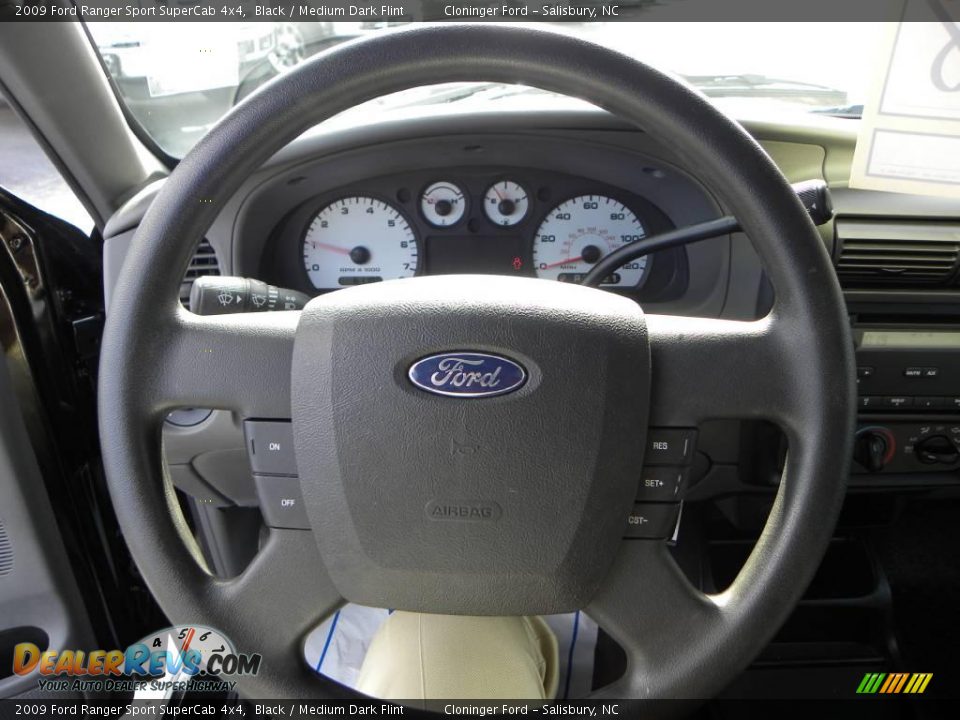 2009 Ford Ranger Sport SuperCab 4x4 Black / Medium Dark Flint Photo #15
