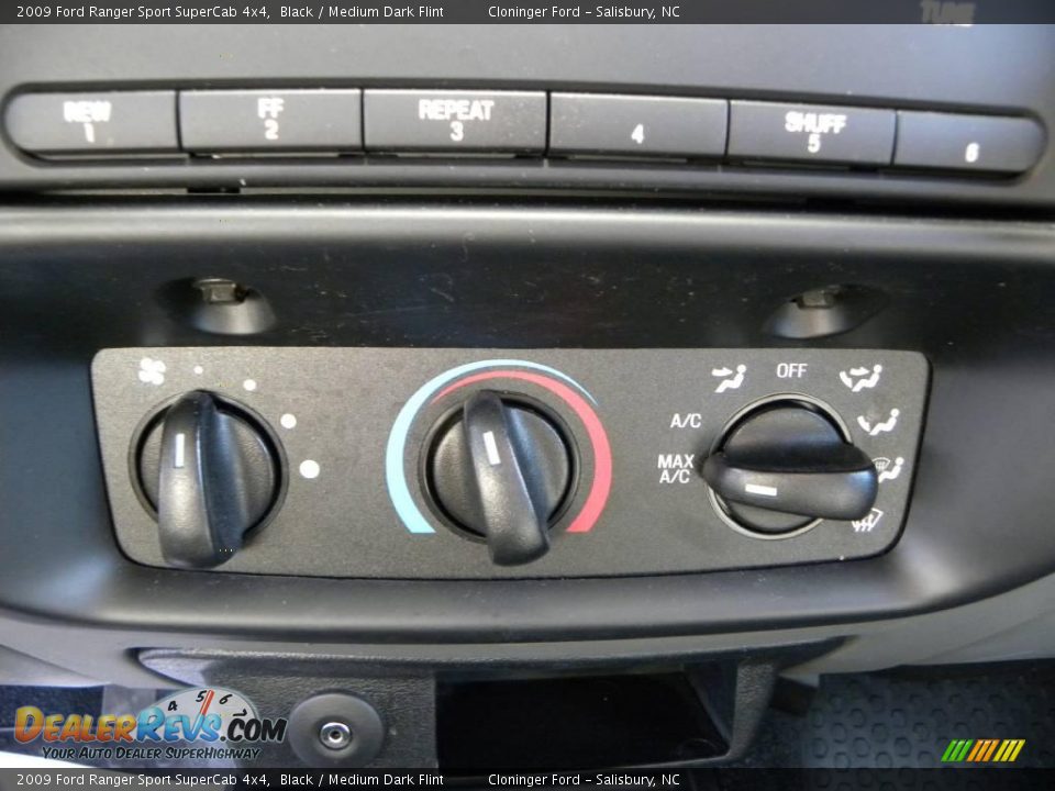 2009 Ford Ranger Sport SuperCab 4x4 Black / Medium Dark Flint Photo #17