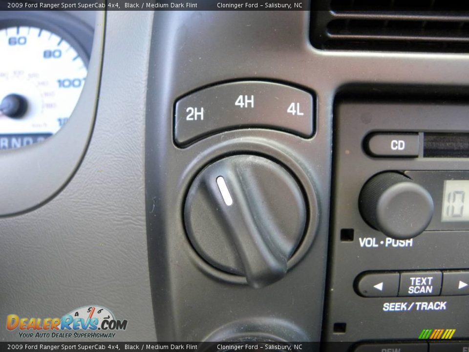 2009 Ford Ranger Sport SuperCab 4x4 Black / Medium Dark Flint Photo #18