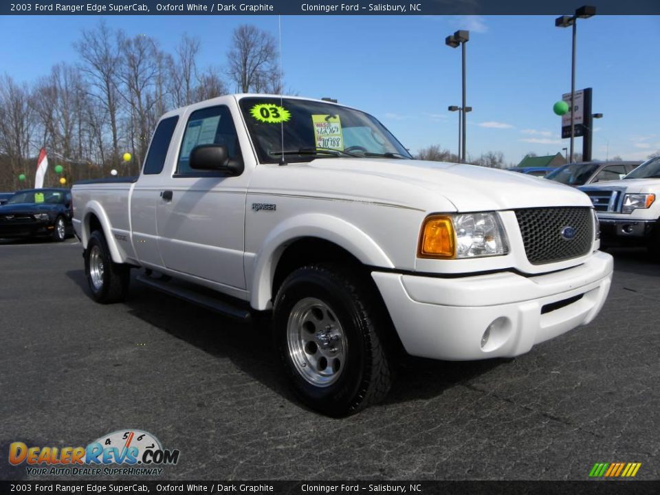 2003 Ford Ranger Edge SuperCab Oxford White / Dark Graphite Photo #1