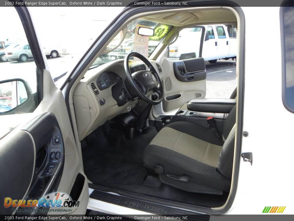 2003 Ford Ranger Edge SuperCab Oxford White / Dark Graphite Photo #8