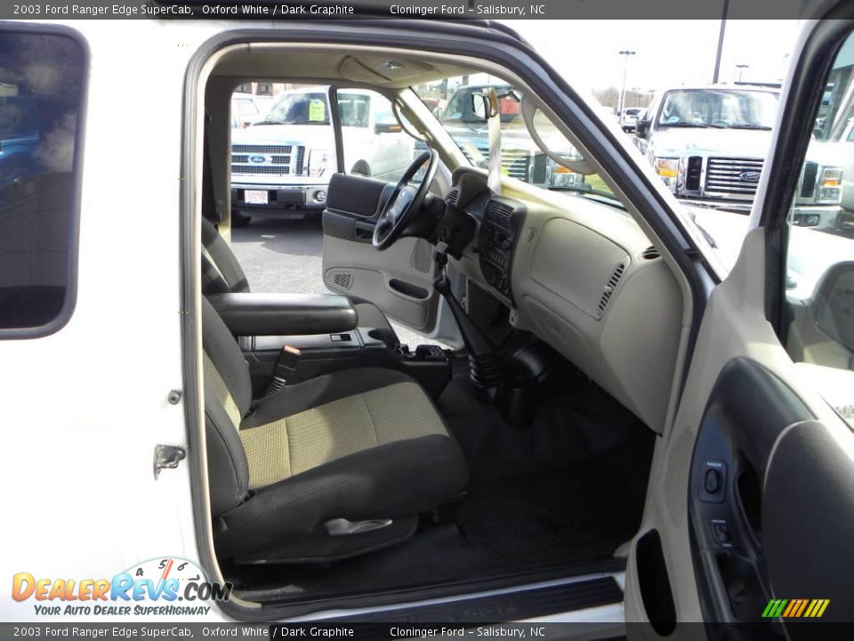 2003 Ford Ranger Edge SuperCab Oxford White / Dark Graphite Photo #10
