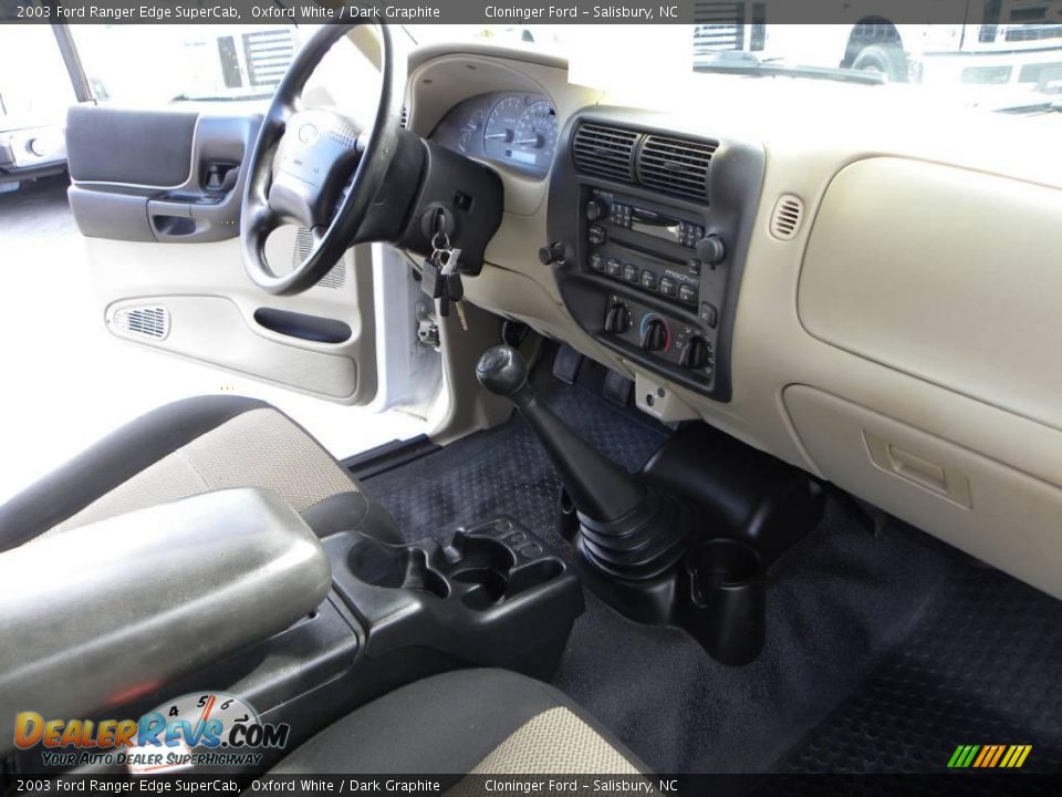 2003 Ford Ranger Edge SuperCab Oxford White / Dark Graphite Photo #11