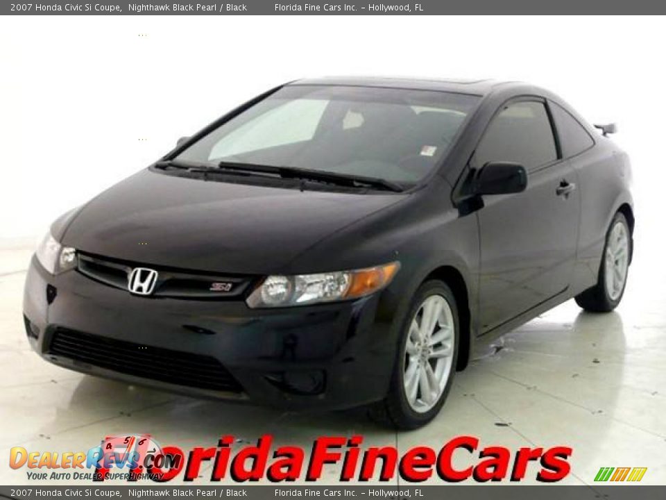 2007 Honda Civic Si Coupe Nighthawk Black Pearl / Black Photo #1