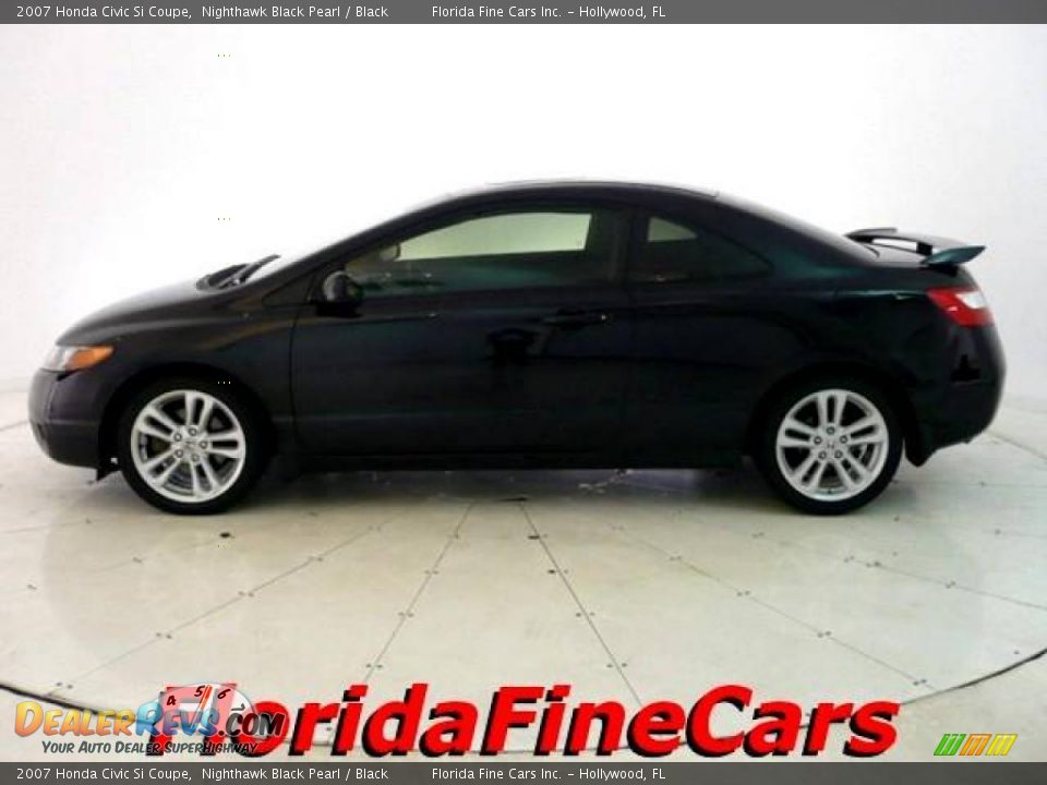 2007 Honda Civic Si Coupe Nighthawk Black Pearl / Black Photo #3