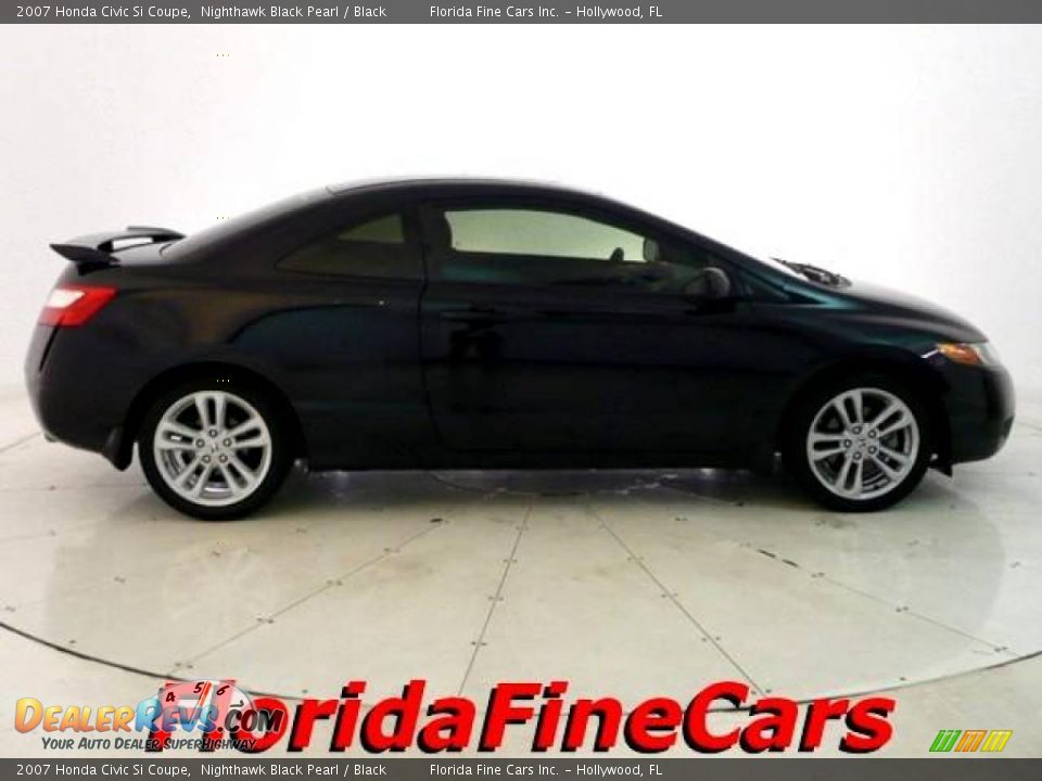 2007 Honda Civic Si Coupe Nighthawk Black Pearl / Black Photo #4