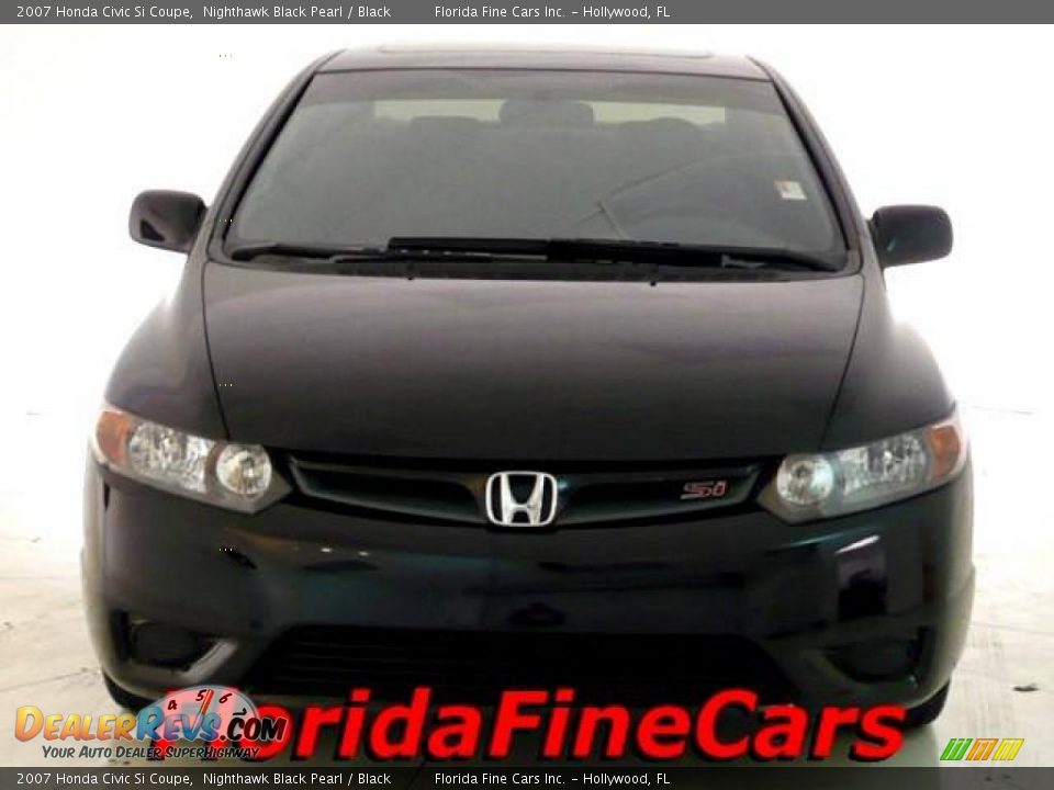2007 Honda Civic Si Coupe Nighthawk Black Pearl / Black Photo #5