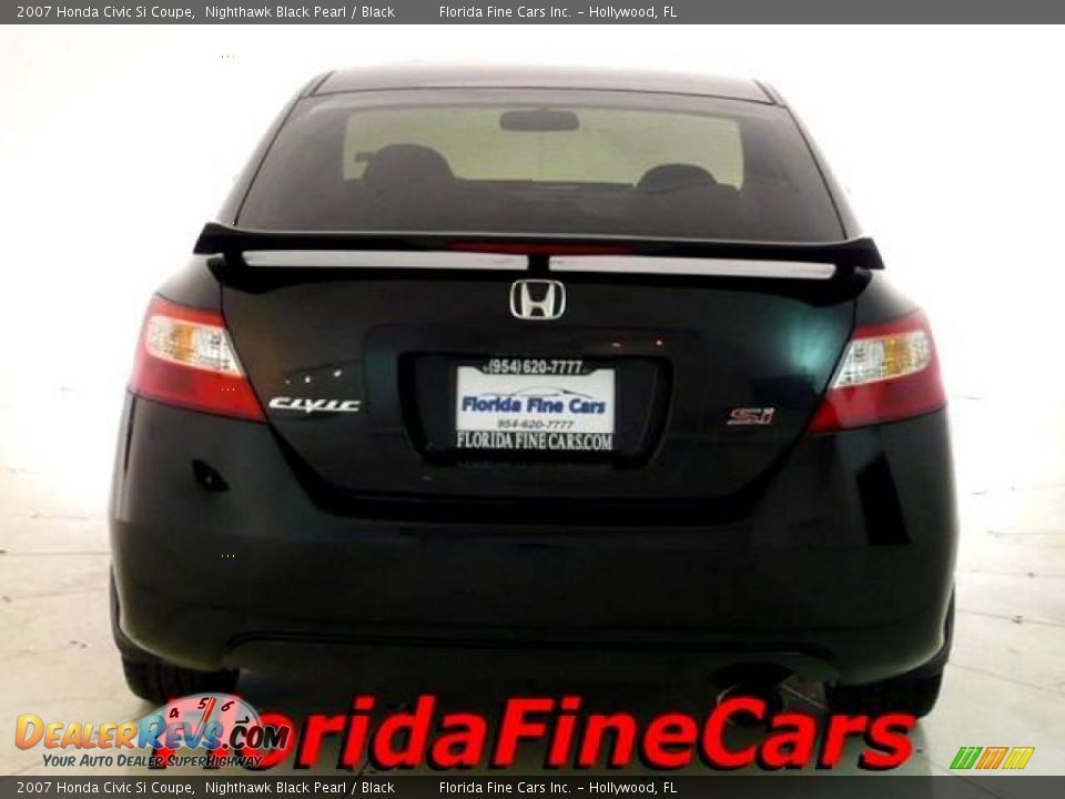 2007 Honda Civic Si Coupe Nighthawk Black Pearl / Black Photo #6