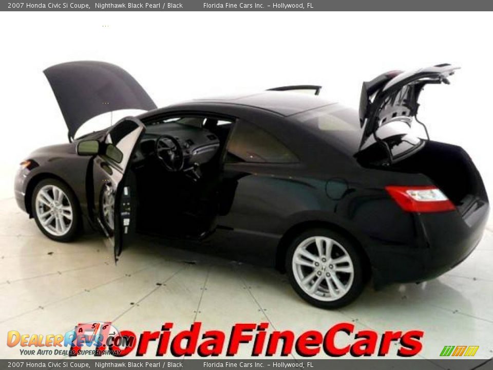 2007 Honda Civic Si Coupe Nighthawk Black Pearl / Black Photo #8