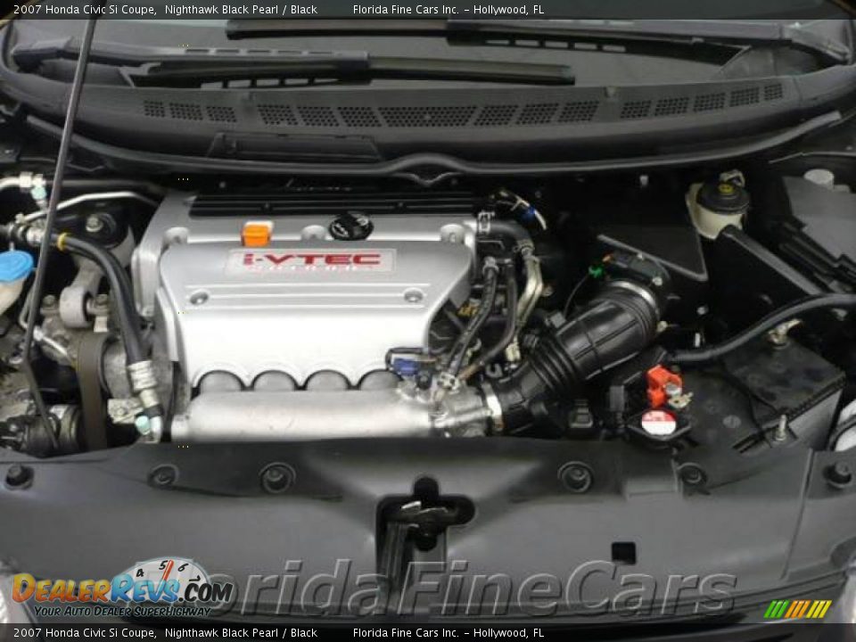 2007 Honda Civic Si Coupe Nighthawk Black Pearl / Black Photo #9